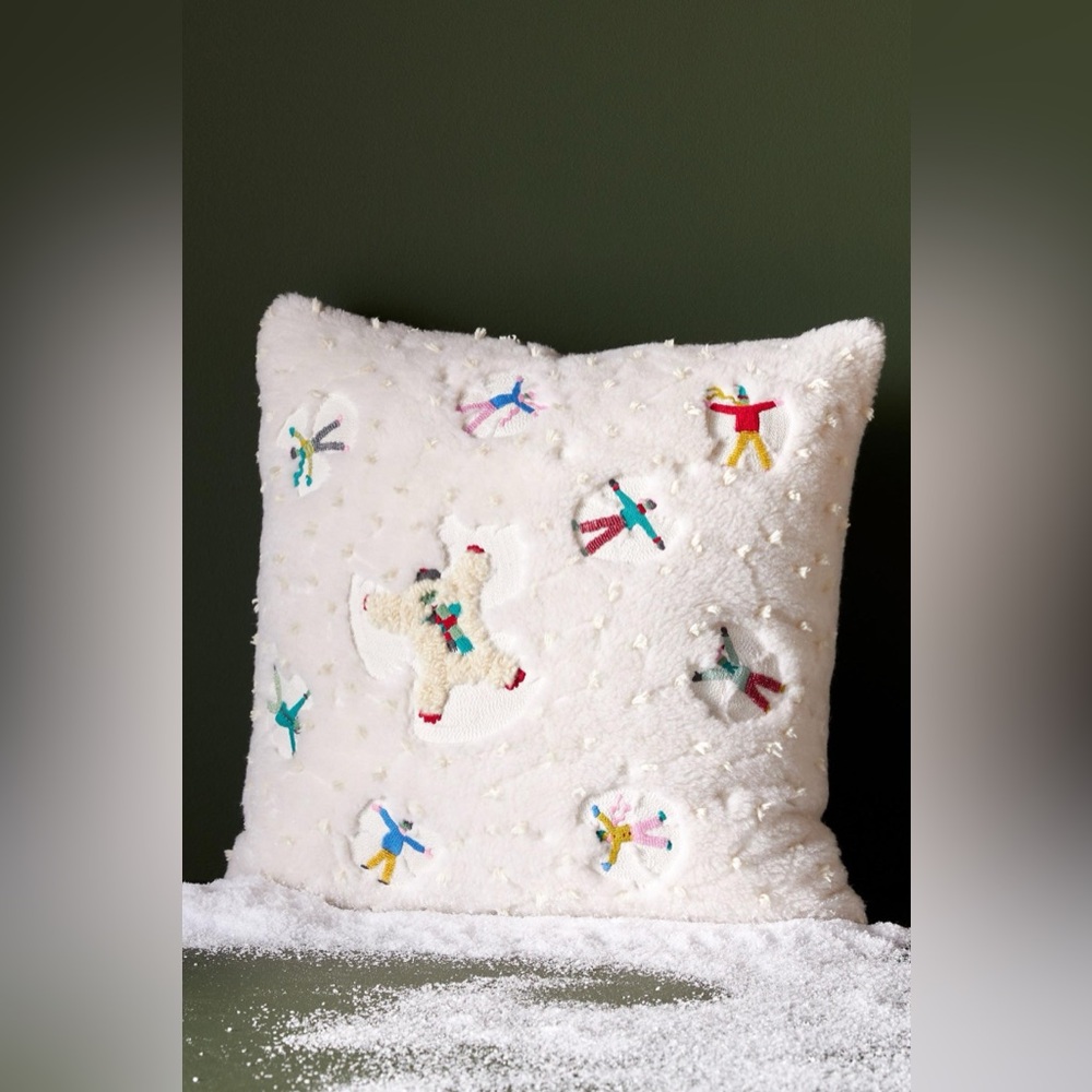 (NWT) Anthropologie Snow Day Pillow - 20x20”
